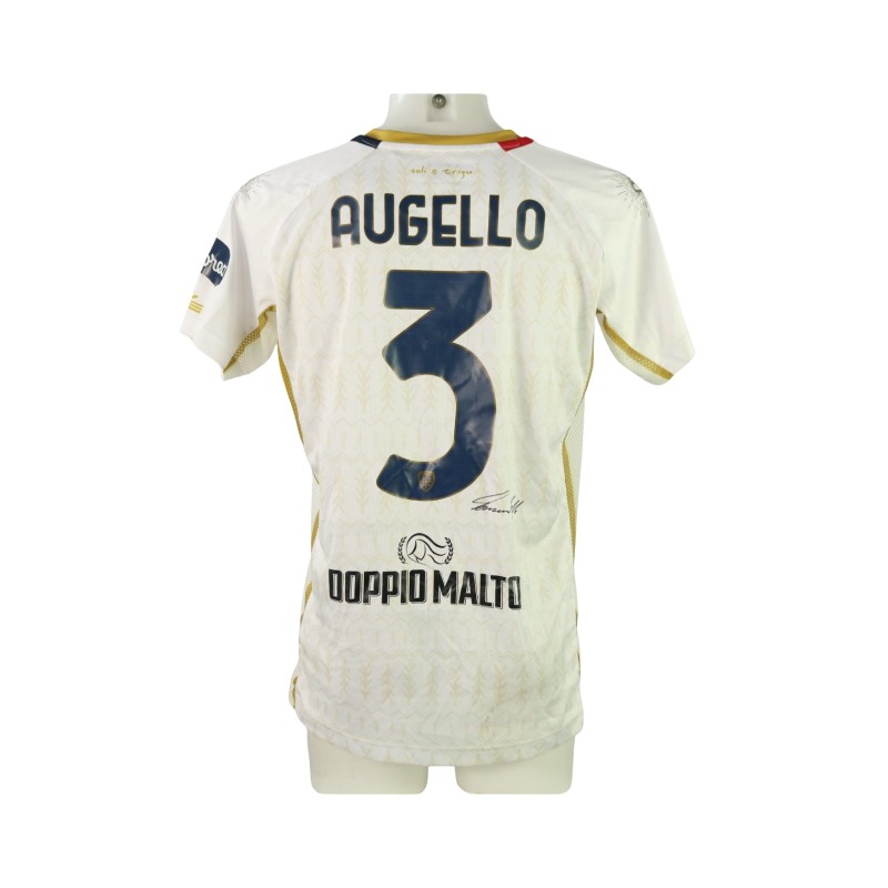 Maglia Augello Unwashed, Lecce vs Cagliari 2024 - Autografata