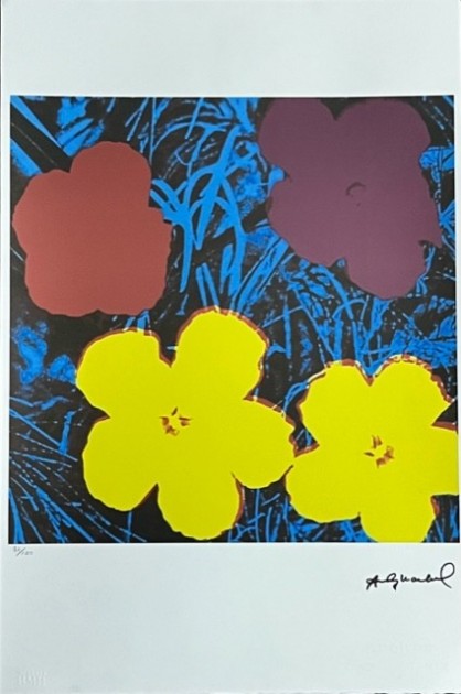 Andy Warhol Signed "Flowers" 