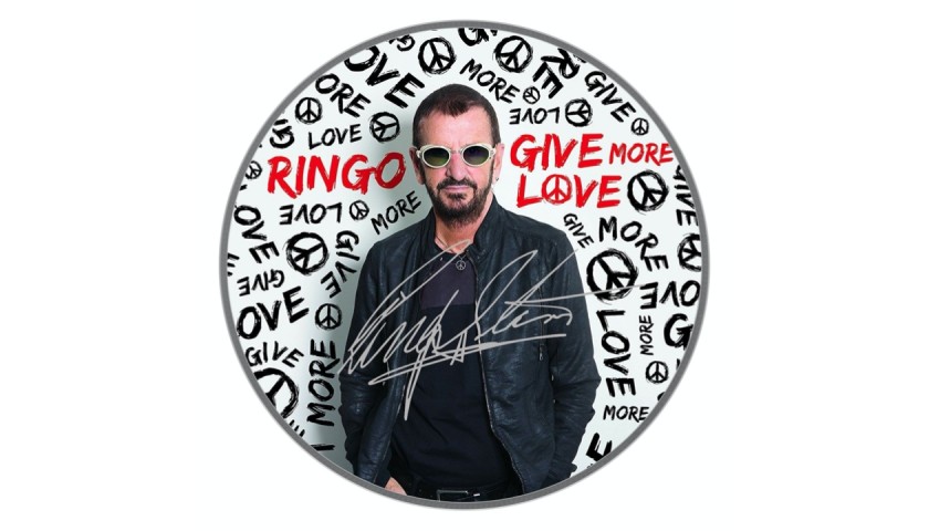 Ringo Starr “The Beatles” Drumhead with Photograph and Digital Signature