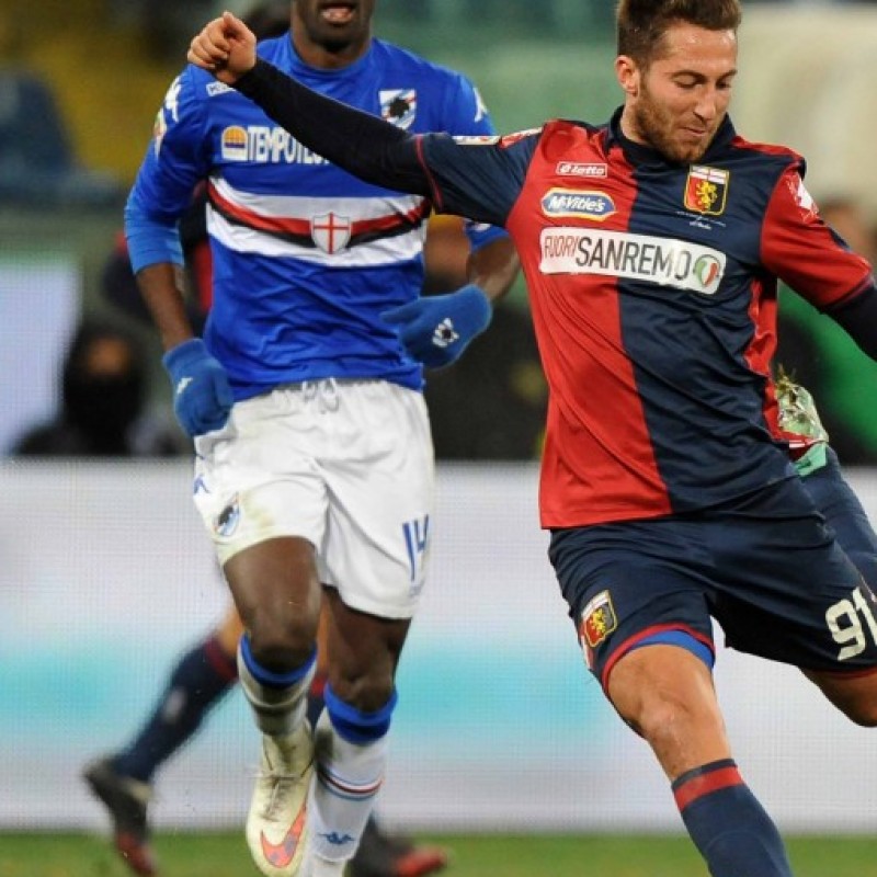 Bertolacci Genoa match issued shirt, Sampdoria-Genoa 24/2/2015
