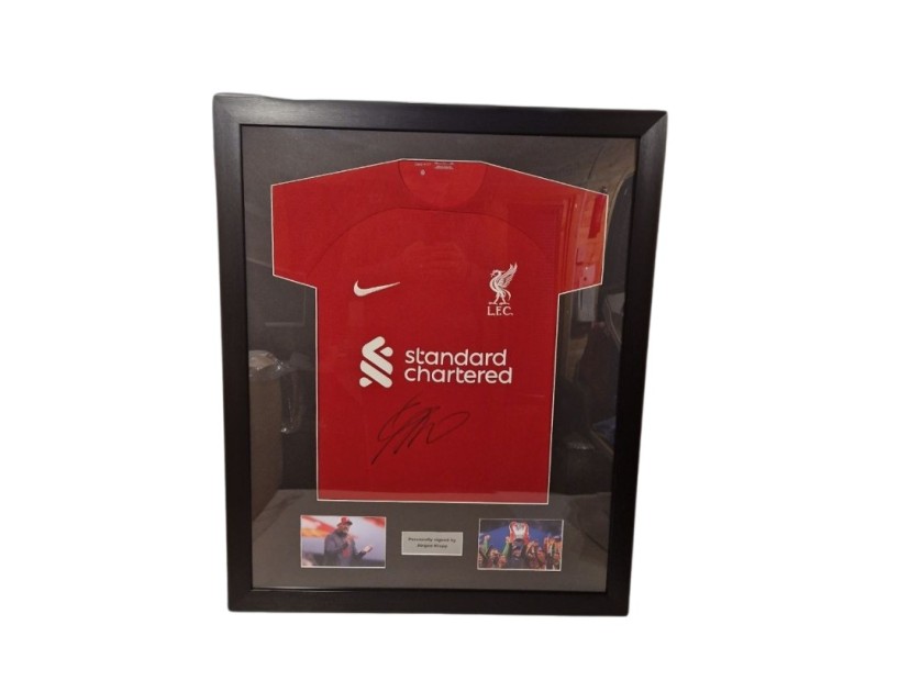 Jurgen Klopp's Liverpool 2022/23 Signed and Framed Shirt 