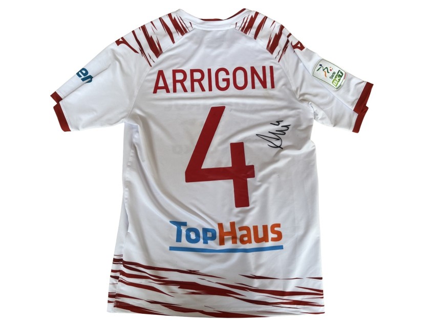 Arrigoni's Unwashed Signed Shirt, Sudtirol vs Lecco 2024 