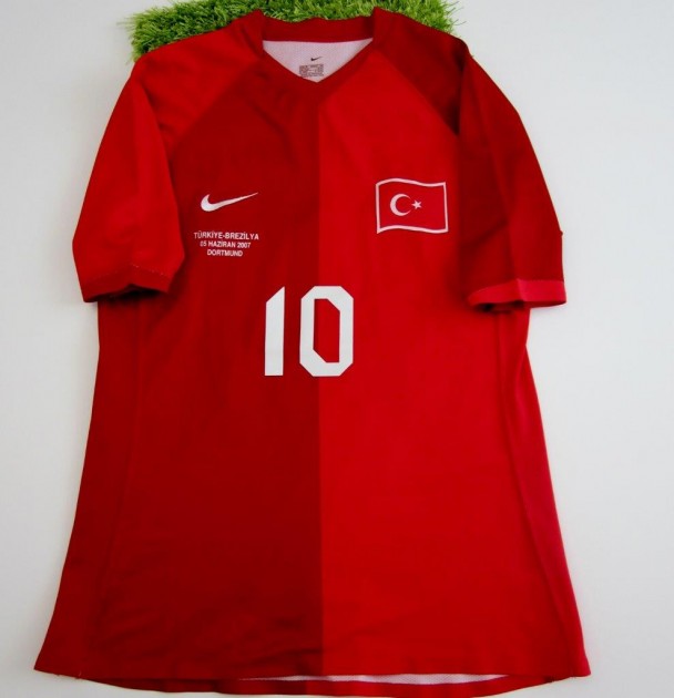 Gokdeniz match issued/worn shirt, friendly match Turkey-Brazil, 2007