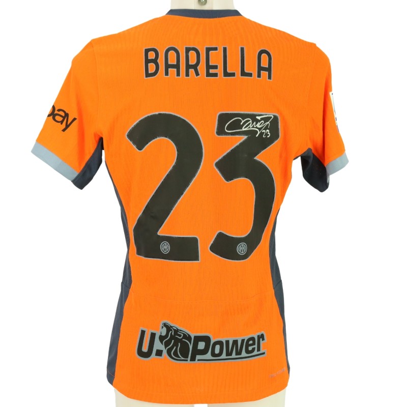 Barella's Inter Signed Match-Issued Shirt, 2023/24 