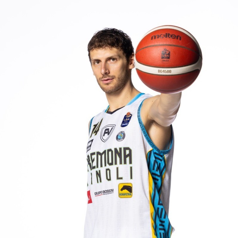 Piccoli's Vanoli Basket Cremona Signed Unwashed Shirt, 2023/24