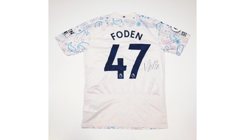 Foden's Man City Match-Issued Signed Shirt