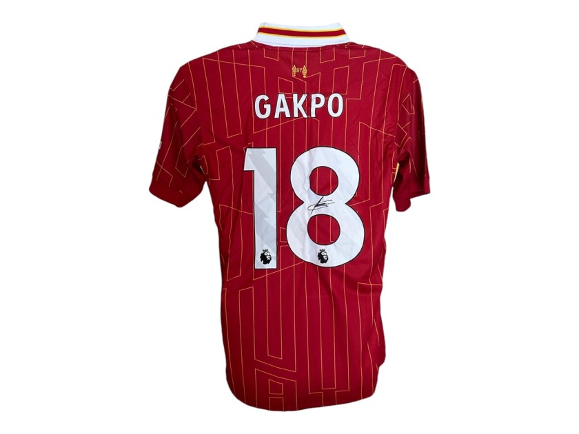 Maglia del Liverpool 2024/25 firmata e incorniciata di Cody Gakpo