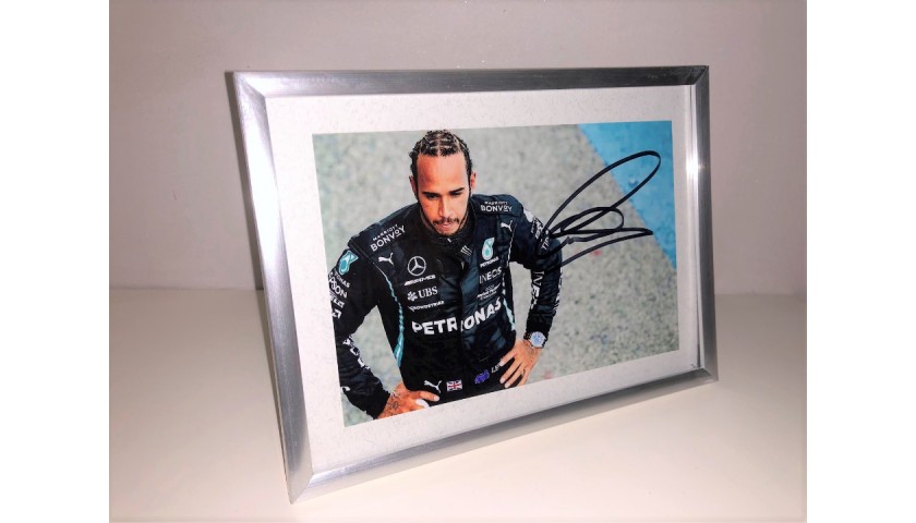 Fotografia autografata da Lewis Hamilton