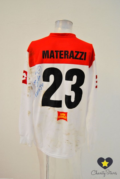 Maglia di Marco Materazzi autografata del derby "Tutti In Campo Per il Sic" autografata