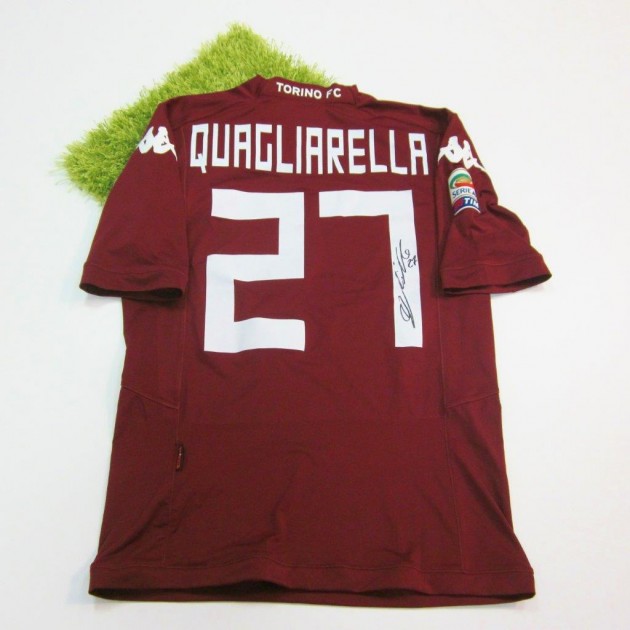 Quagliarella Torino issued/worn shirt, Serie A 2014-15 - signed