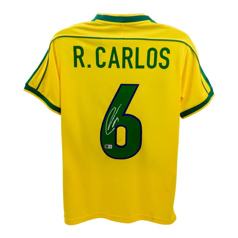 Roberto Carlos' Brazil Signed Replica Shirt