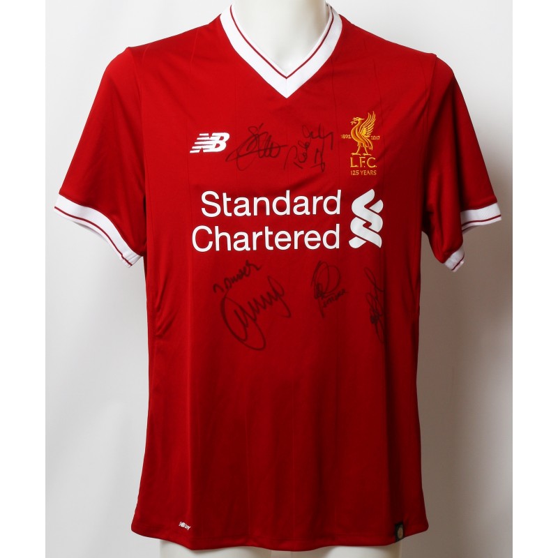 Official LFC 125 "Istanbul 2005" Shirt Signed by Gerrard, Hypia, Berger, Smicer and  Dudek