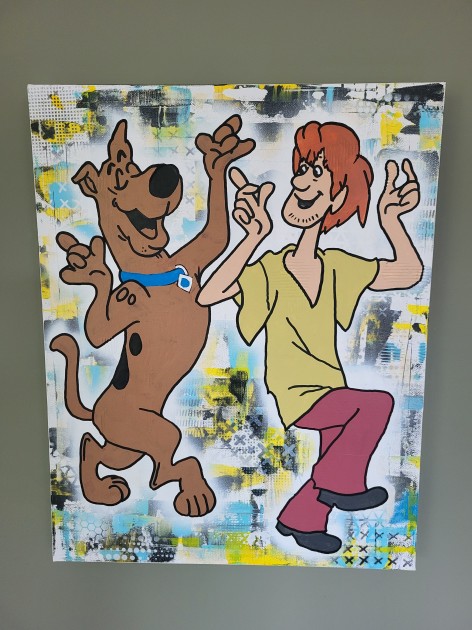 'Scooby Groove' Mixed Media Artwork by Melissa Stok