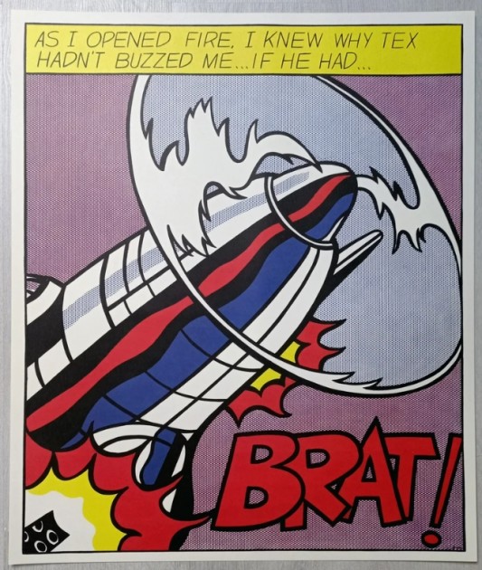 "As I Opened Fire Triptych" Signed by Roy Lichtenstein