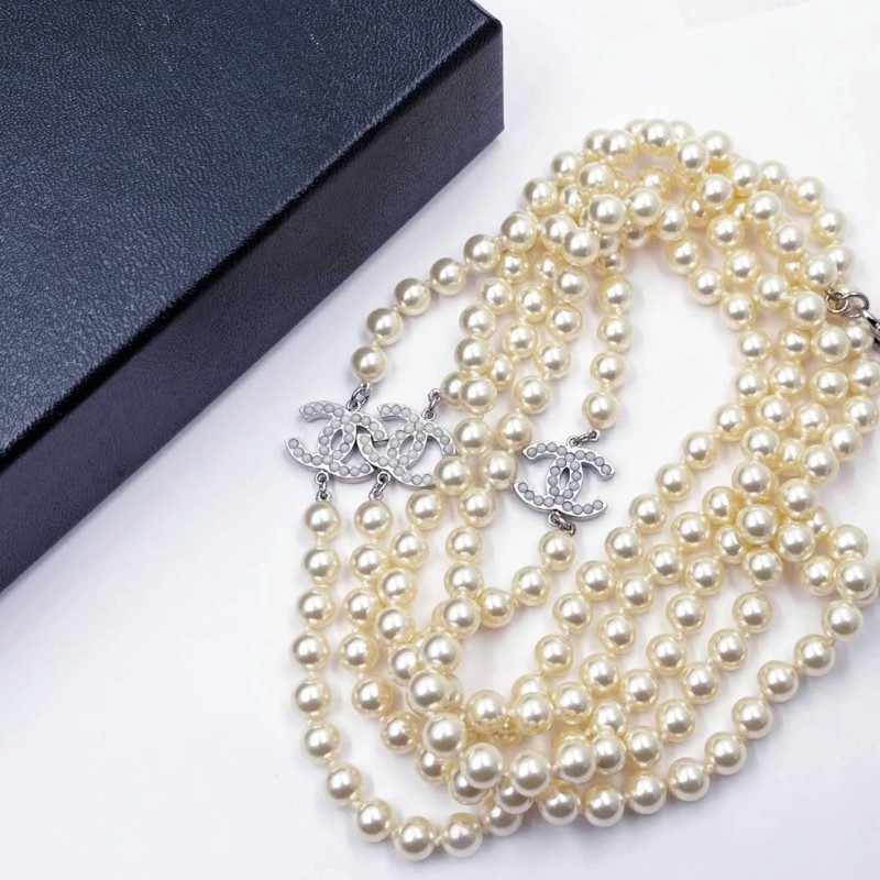 Chanel Classic Super Long Pearl Necklace