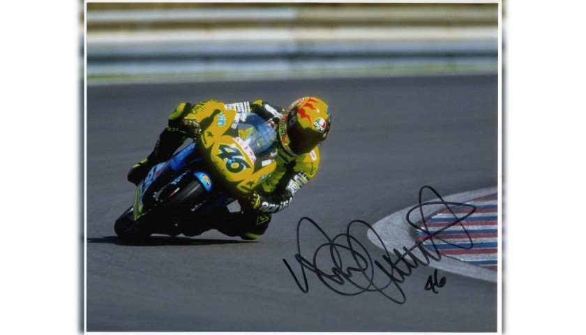 Valentino Rossi Signed Photograph - Brno 1996