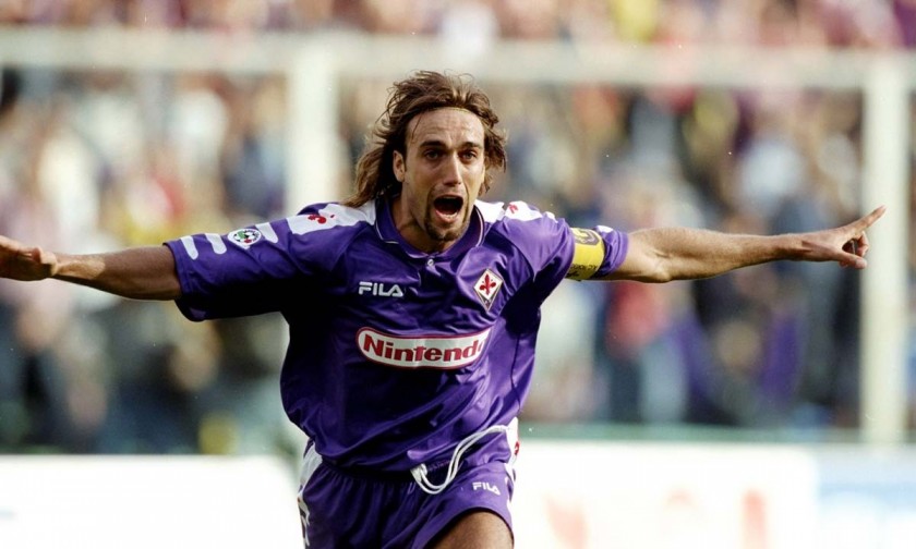 Gabriel Omar Batistuta's Fiorentina Signed Match Shorts