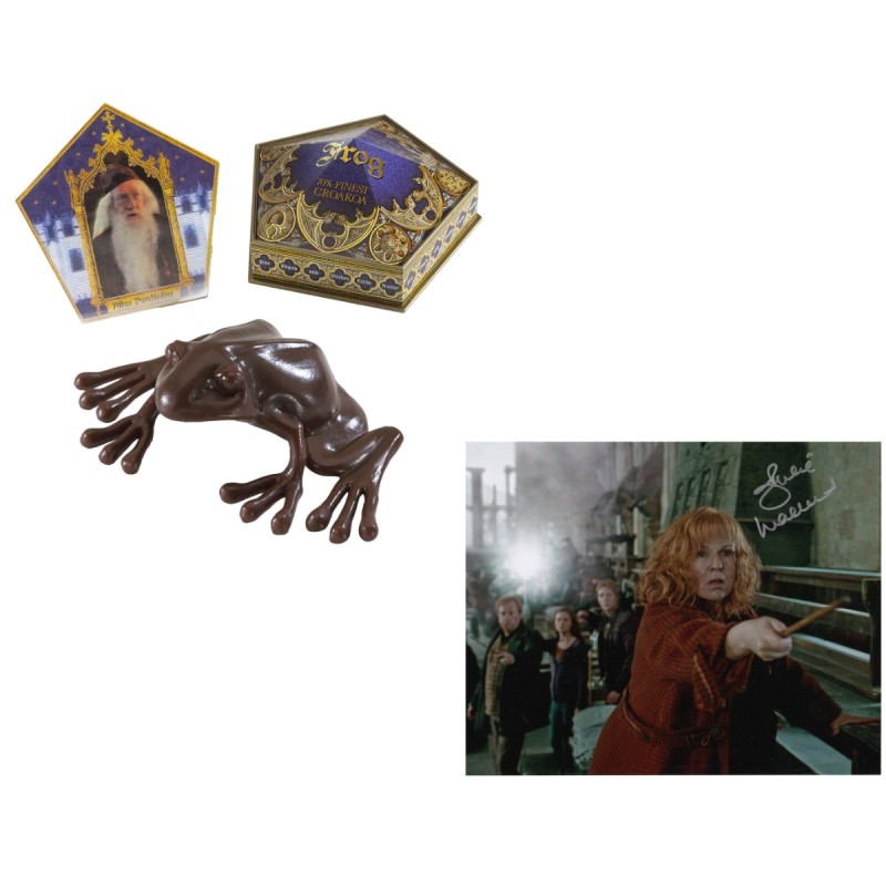 Harry Potter - Chocolate Frog and Molly Weasley (Julie Walters) Signed Photograph