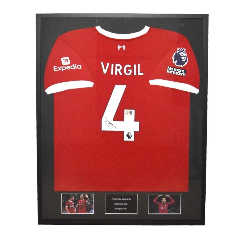 Virgil van Dijk's Liverpool FC 2019/20 Signed And Framed Shirt