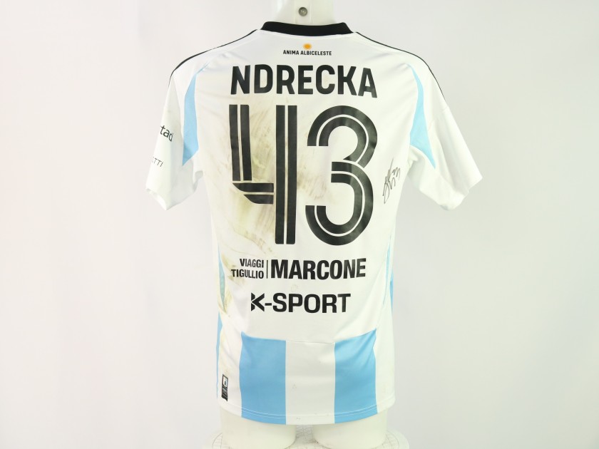 Ndrecka's Signed Unwashed Shirt, Arezzo vs Virtus Entella 2024