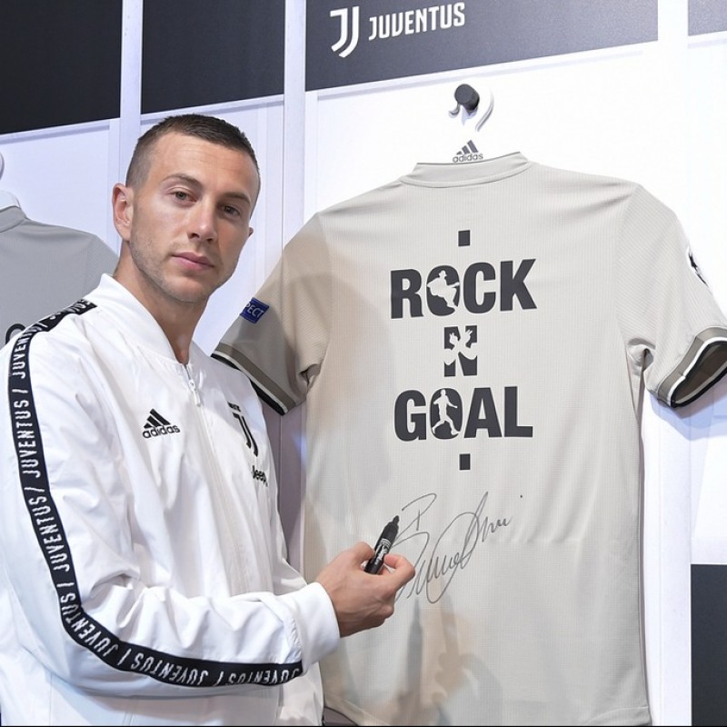 Bernardeschi's Juventus "Here to Create" Signed Shirt