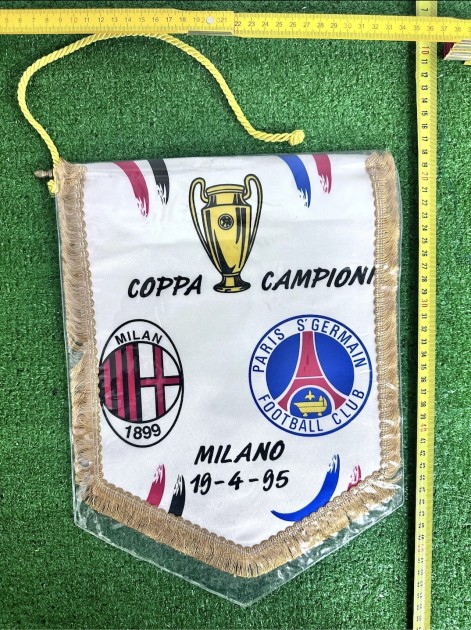 Milan vs PSG Official Pennant UCL 1989