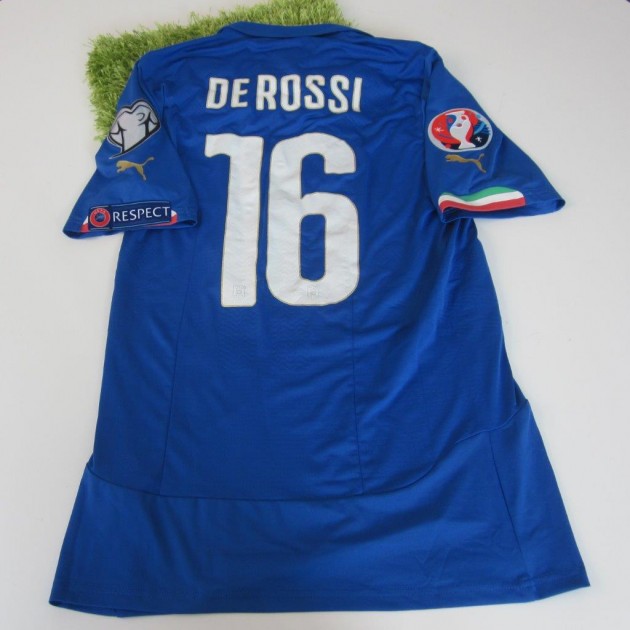 Italia 2008 maglia Puma De Rossi #6 home matchworn