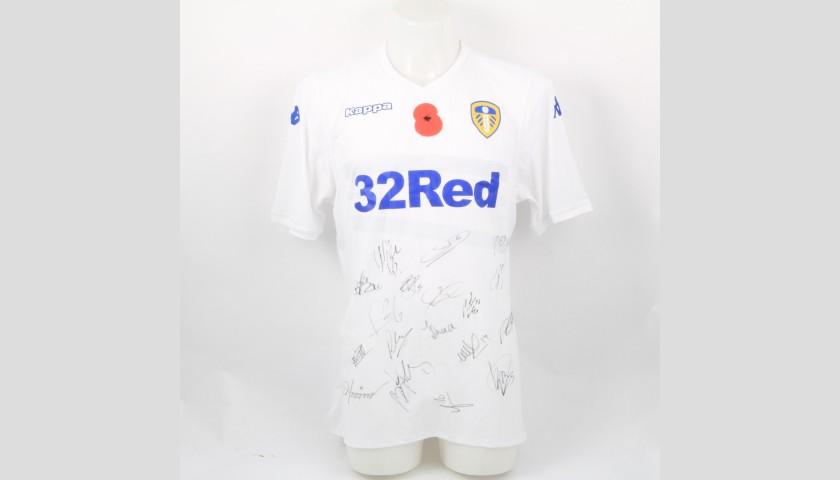 Leeds United Official Poppy Shirt Signed by the Team