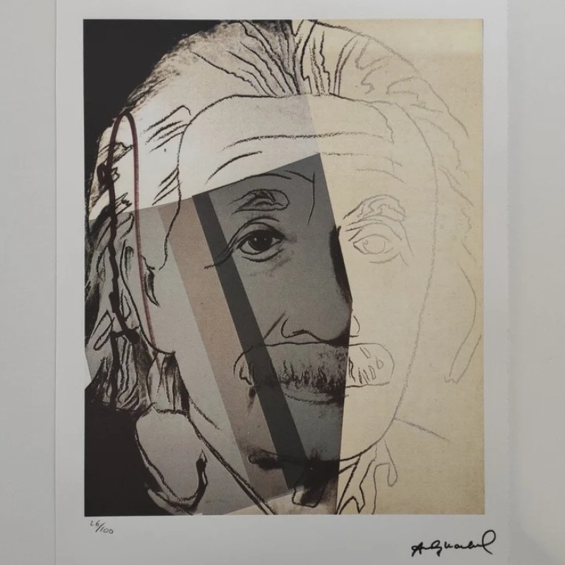 "Albert Einstein" Lithograph Signed by Andy Warhol 