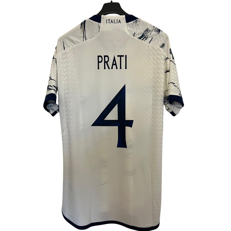 Prati's Italy Match-Issued Shirt, San Marino vs Italy U21 2023