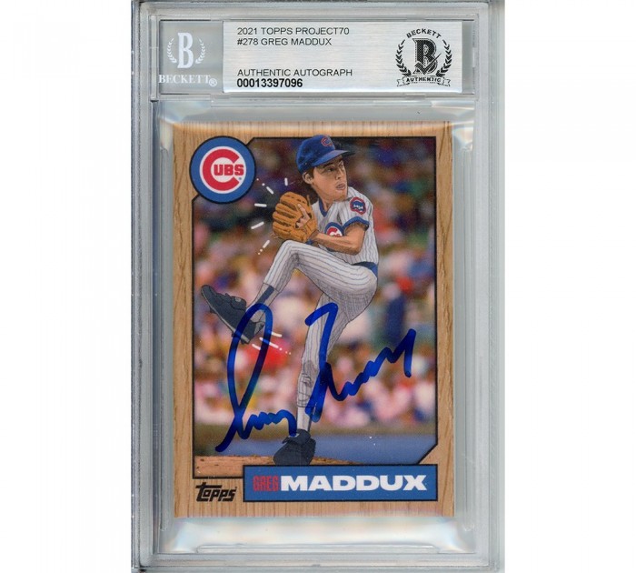 Greg Maddux Signed Chicago Cubs 2021 Topps Card