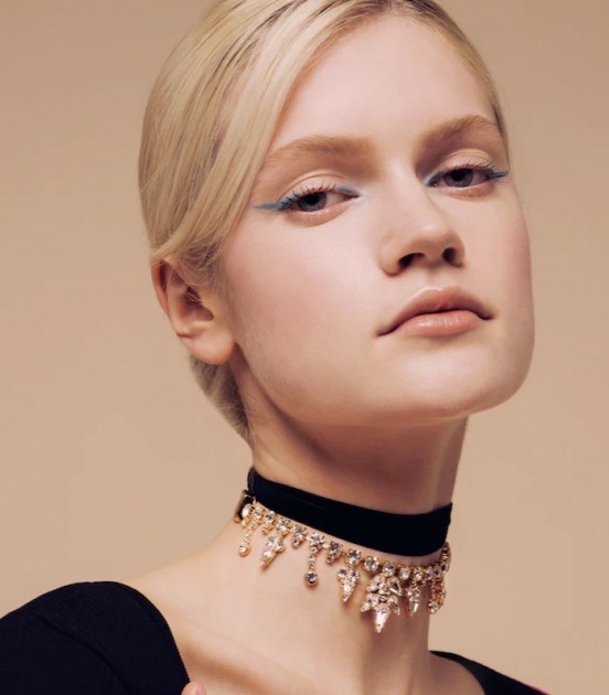 Alexandra Velvet Choker with Swarovski Crystals - CharityStars