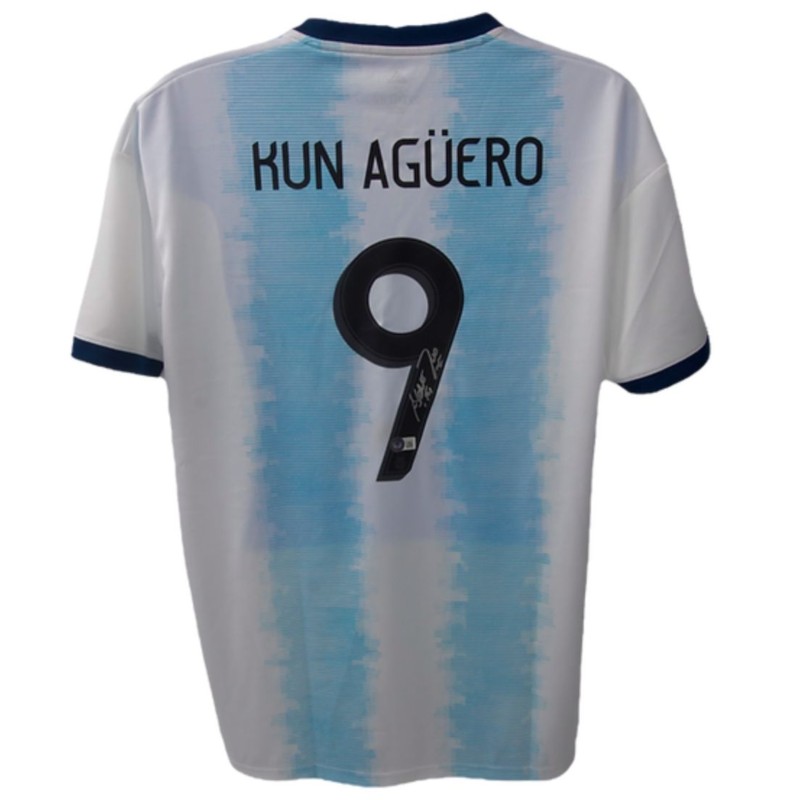 Sergio Aguero's Argentina Signed Replica Shirt