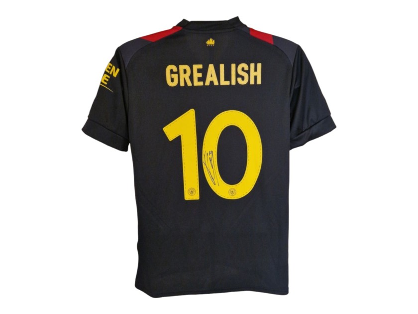 Maglia ufficiale away Jack Grealish Manchester City 2022/23 - Autografata 