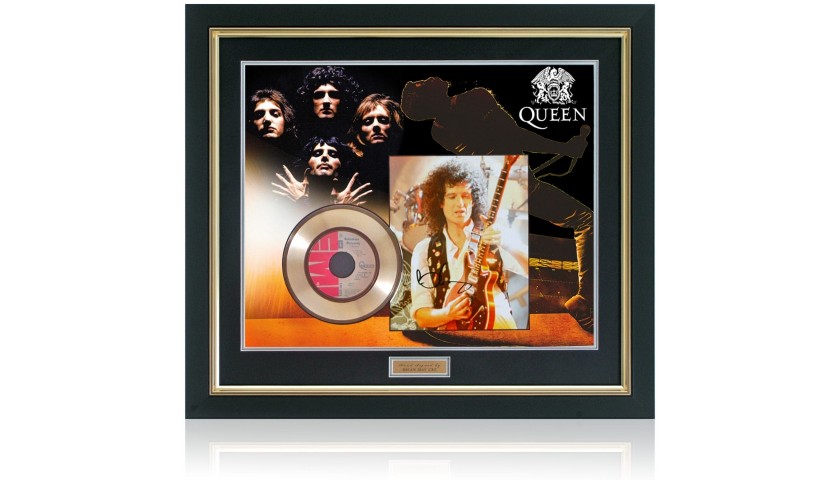 Queen - Bohemian Rhapsody Gold Disc Hand Signed by Brian May 
