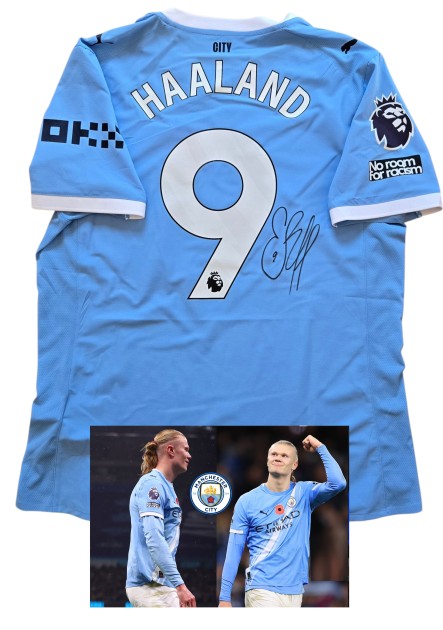 Haaland's "Poppy" Signed Match-Issued Shirt, Manchester City vs Liverpool 2025