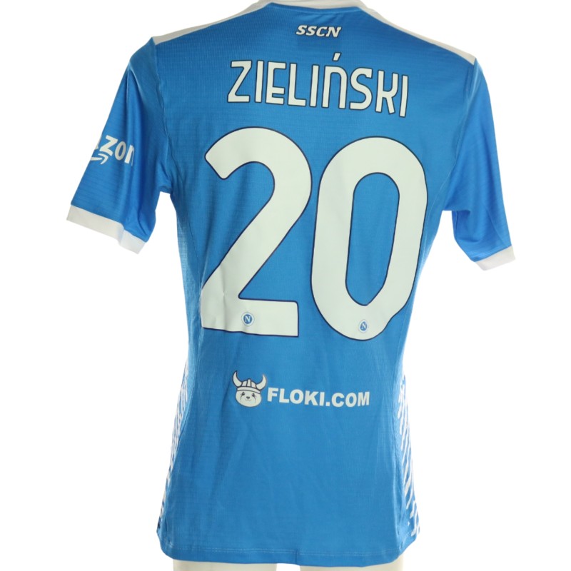 Zielinski's Match-Issued Shirt, Napoli vs Lazio 2021 - Maradona Limited Edition
