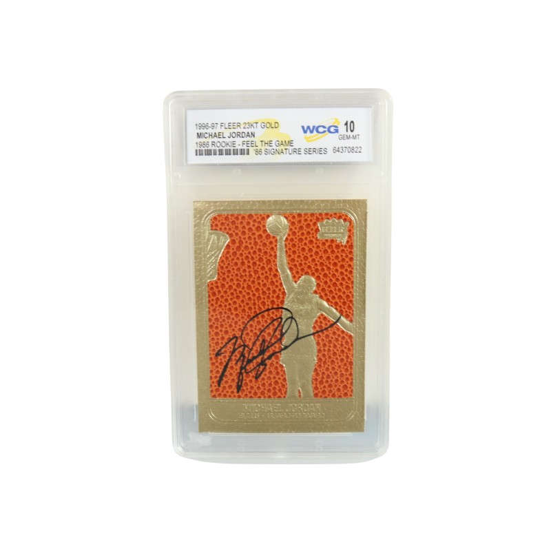 Card in oro Michael Jordan Fleer Rookie "Feel the Game" Signature, 1996/97