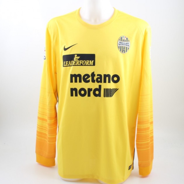 Match issued Coppola shirt, Hellas-Chievo 20/02, special patch "Save Moras"