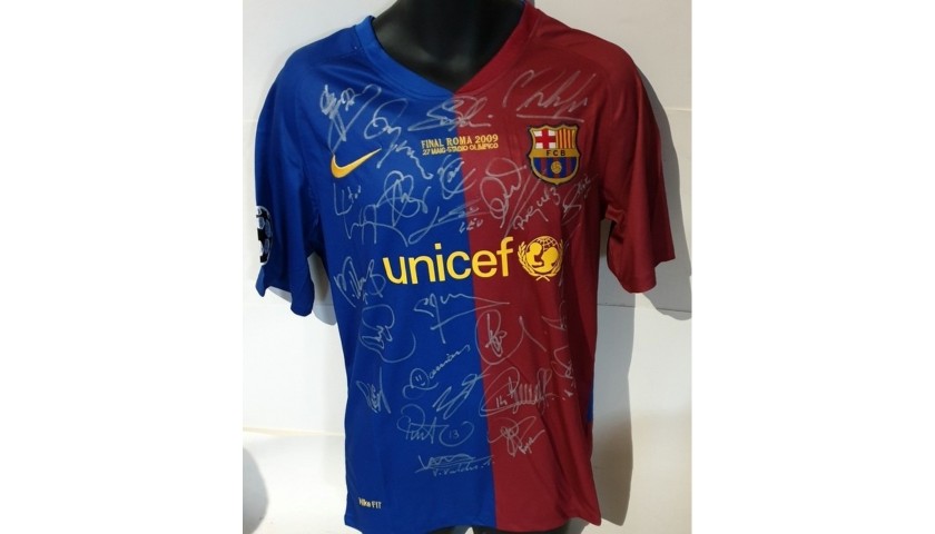 Barcelona 2009 Champions League Replica Shirt - Signed by Squad