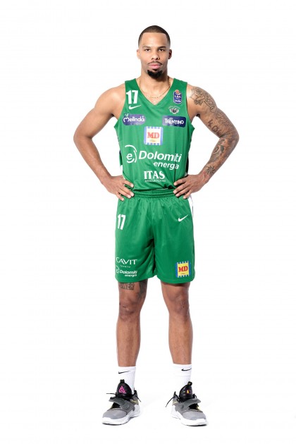 Completo Aquila Basket indossato e autografato Mattia Udom