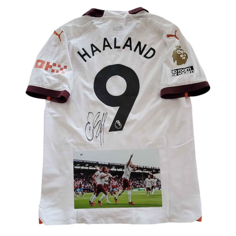 Haaland's Issued Signed Shirt, Burnley vs Manchester City 2023