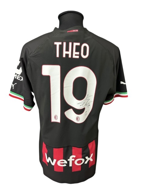 Theo Hernandez's Milan Signed Official Shirt, 2022/23