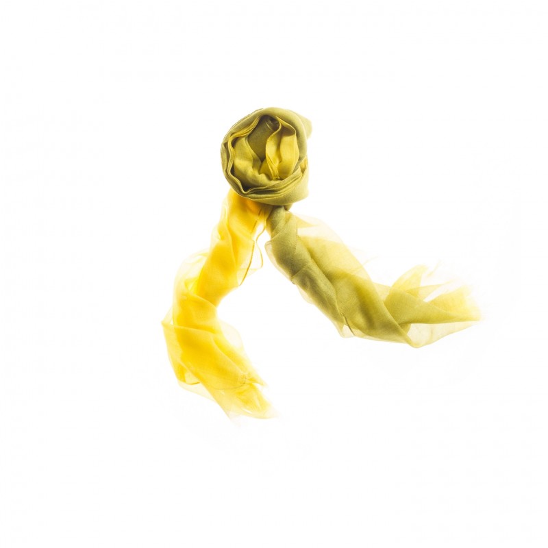 Yellow Shaded Cashmere-Silk Stole