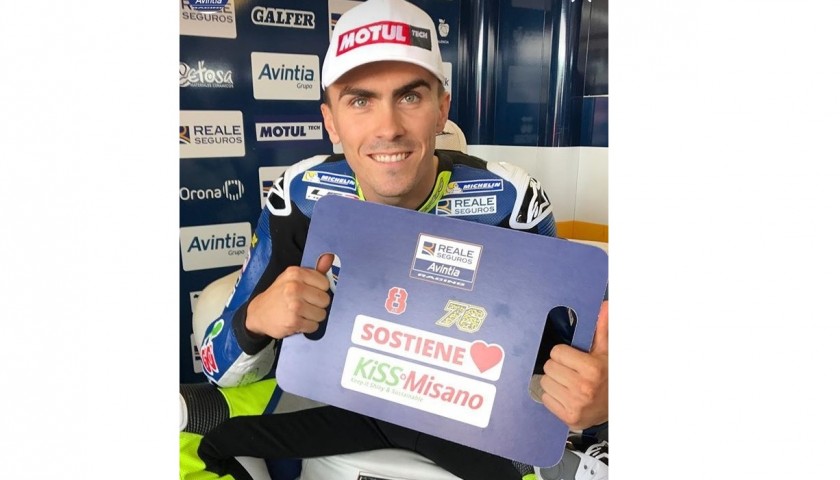 KiSS Misano Avintia Racing Banner Signed by Barberà and Baz