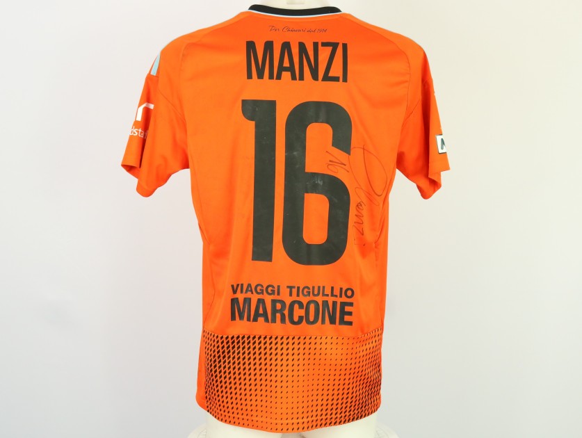 Manzi's Unwashed Signed Shirt, Cesena vs Virtus Entella 2024 