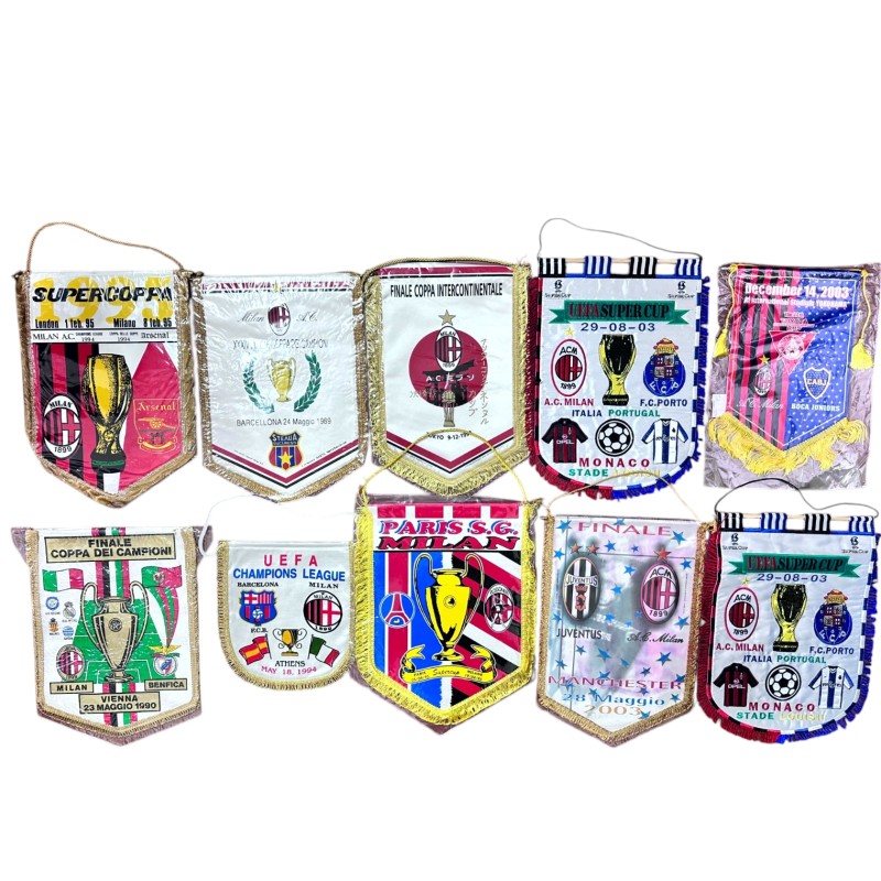 Milan's Collection of Ten Official Pennants, European Finals