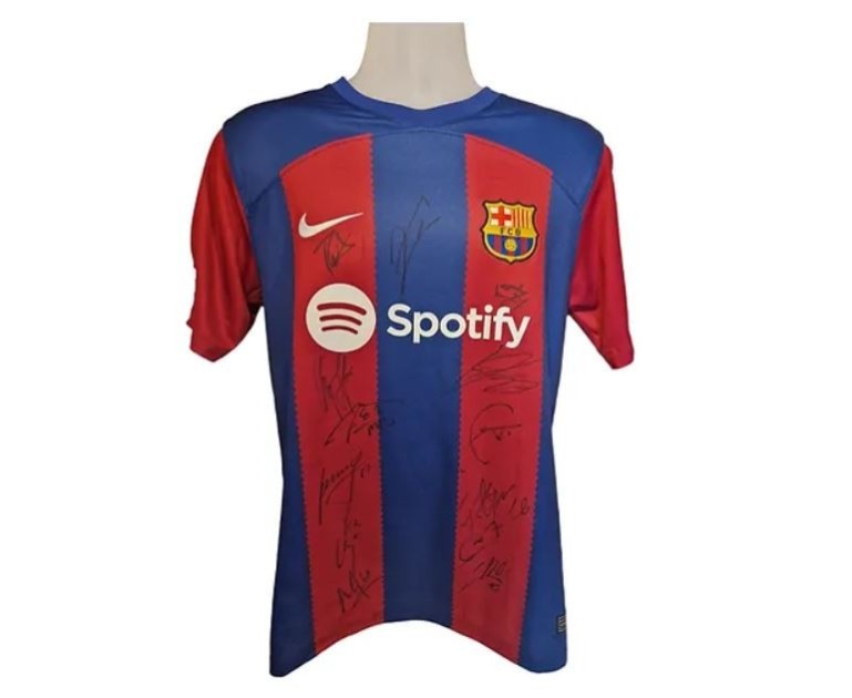 FC Barcelona 2023/24 Squad Signed Replica Shirt