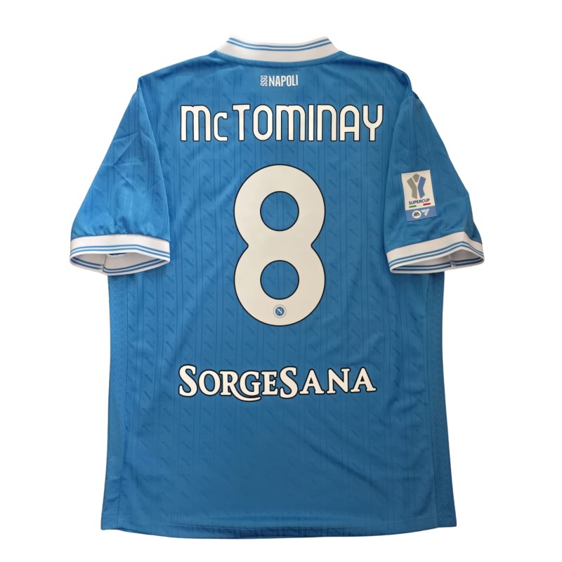 McTominay's Match-Issued Shirt, Napoli vs Bologna Italian Supercup Finals 2025
