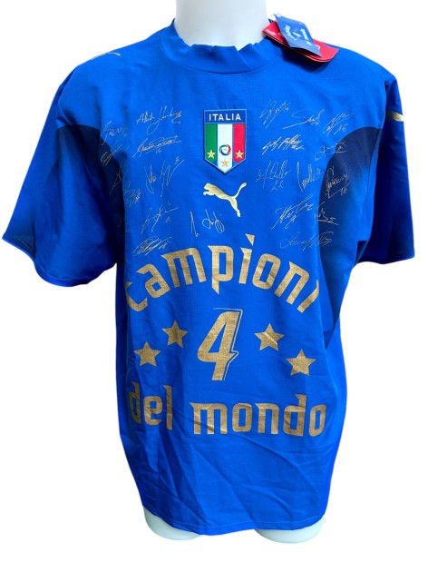 Maglia Ufficiale Celebrativa Italia Campioni del Mondo 2006 - Autografata dai Giocatori